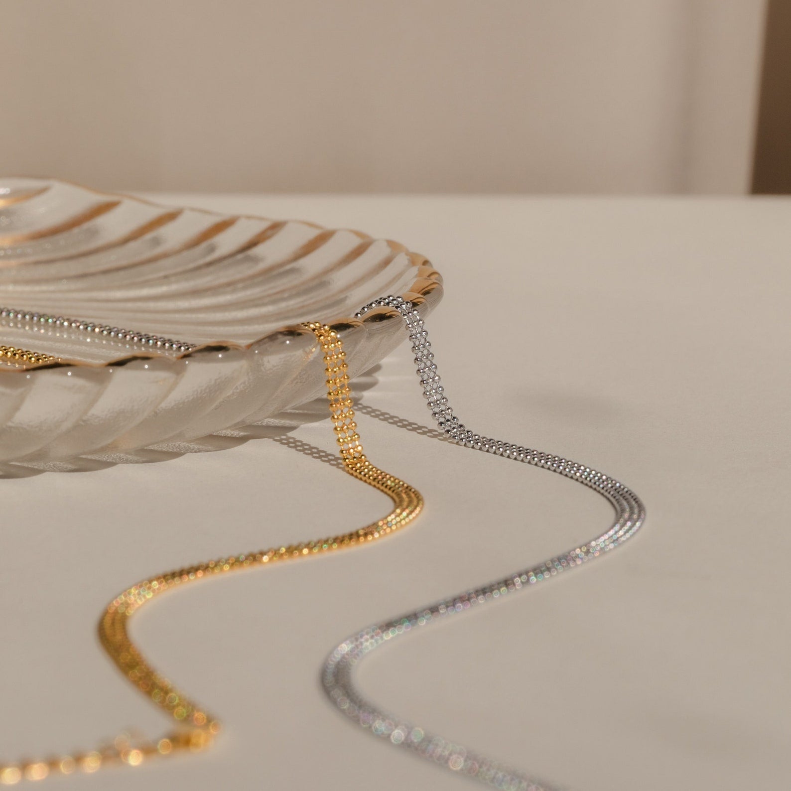 Tri-Stacked Beaded Necklace: Effortless Everyday Elegance